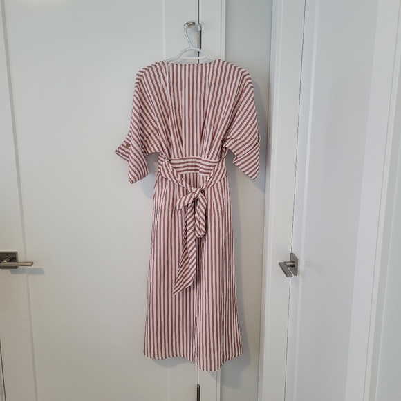 ZARA Midi Striped Shirt Dress NWT - Picture 7 of 7